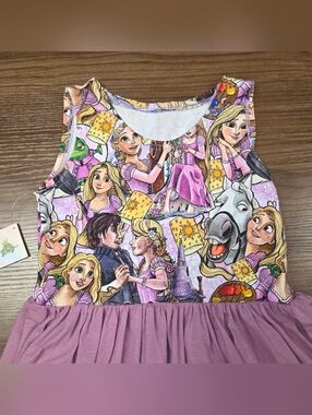 NWT Girls Pretty Me Clothing Rapunzel Tangled Dress Size 3 - 4